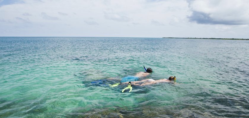 couple go snorkeling